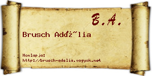Brusch Adélia névjegykártya